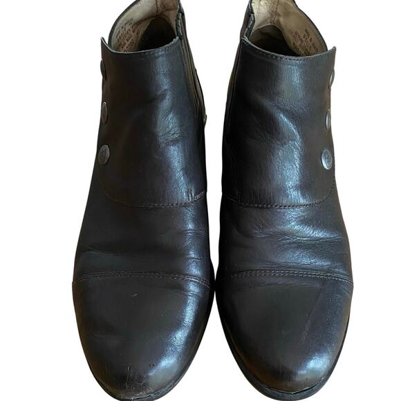 Ariat "3 Snap Spat" Women's Dk Brown Leather Chelsea Ankle Bootie/Boot, Size 8 - Picture 3 of 15